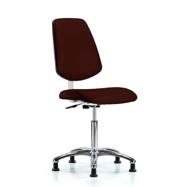 Clean Room Chair 22" to 29" Height, Vinyl, Burgundy