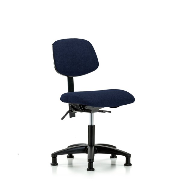 Desk Chair Desk Chair, Fabric, Tilt Glides, Nav, No Arms, 19" to 24" Height, Fabric, Dark Blue