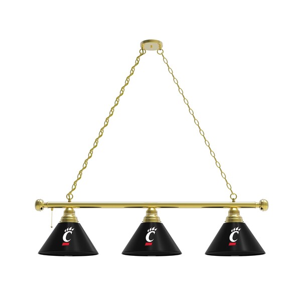 Cincinnati 3 Shade Billiard Light, Brass Fixture