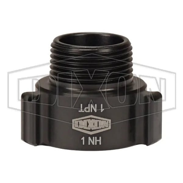 Style N37 Rocker Lug Hydrant Adapter, 1 in, Female NST NH x MNPT Connection, Aluminum, Hardcoat An