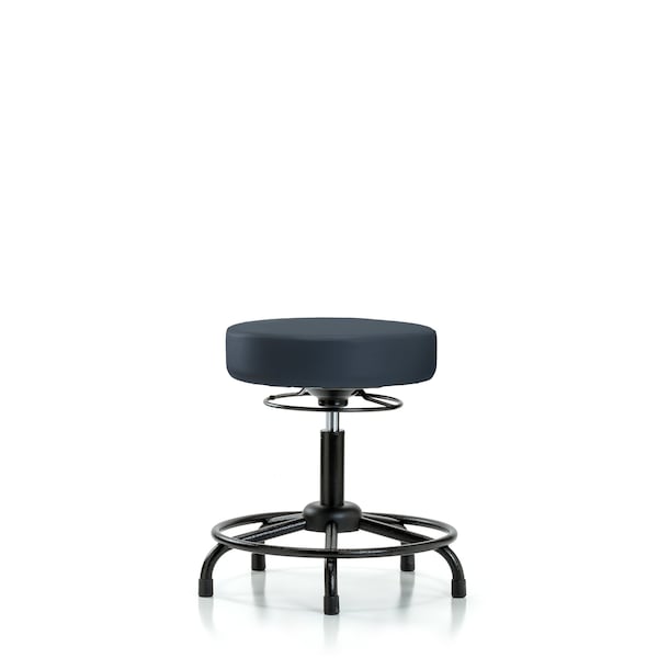 Desk Stool, Vinyl, RT, Glides, Nav