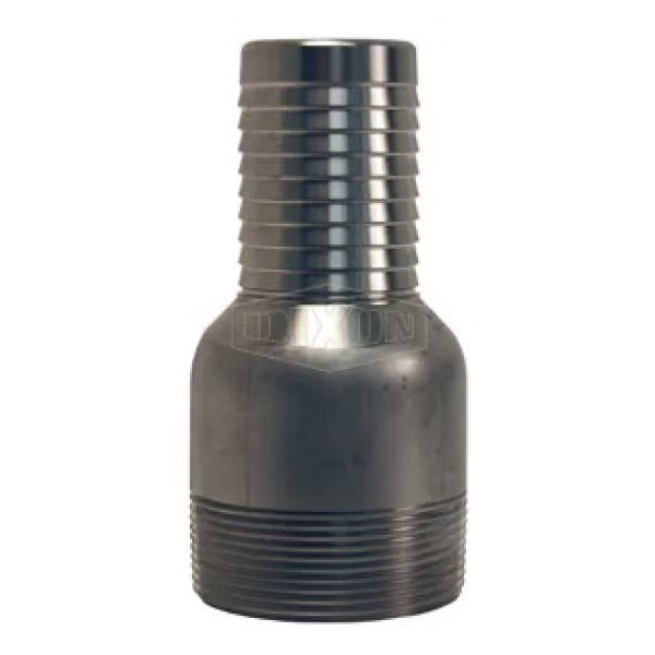 Jump Size King Combination Reducing Nipple, 3 x 2 in, NPT x Hose Shank, 316 SS, Domestic