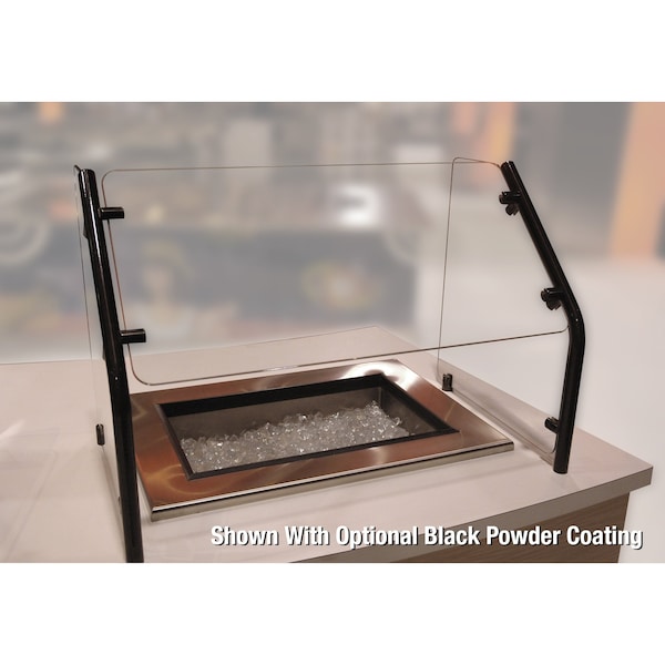 Food shield self-serve style 45 deg. angled front