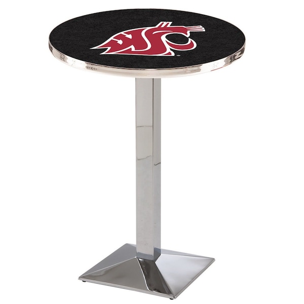 42" Chrome Washington State Pub Table, 36" dia. Top