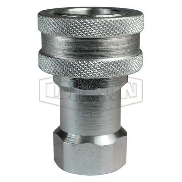1/2 ISO-B COUP, 1/2 F-NPTF STEEL, FKM,