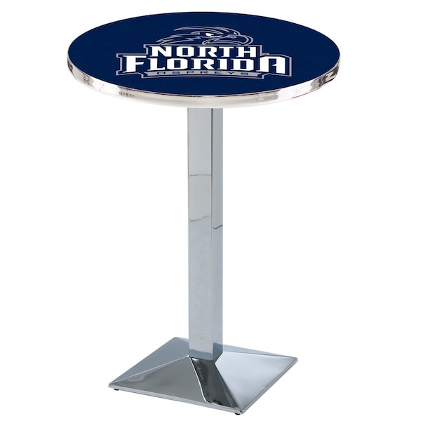 42" Chrome North Florida Pub Table, 36" dia. Top