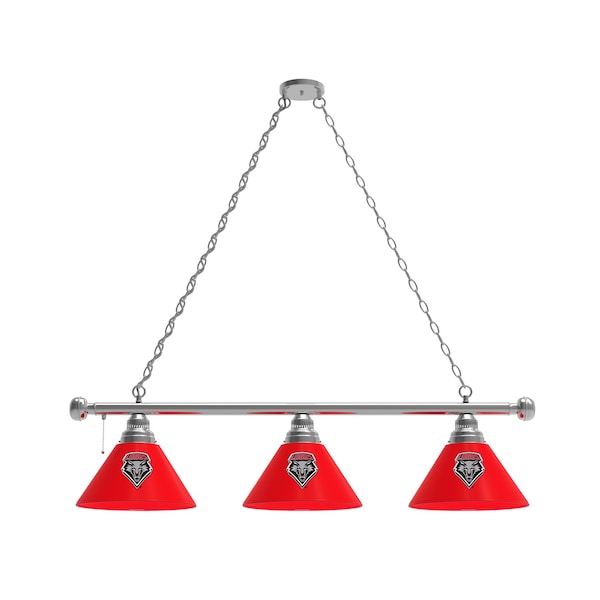 New Mexico 3 Shade Billiard Light, Chrome Fixture