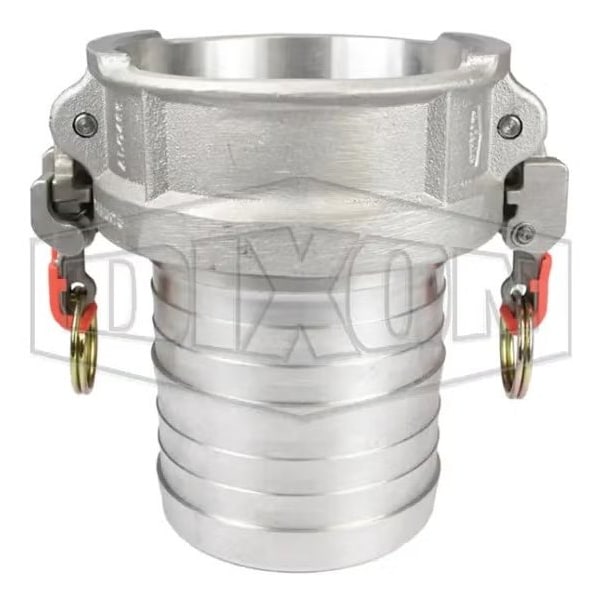 Vent-Lock Safety EZ Boss-Lock Type-C Cam and Groove Coupling with Drop Shank, 4 in Nominal, Alumin