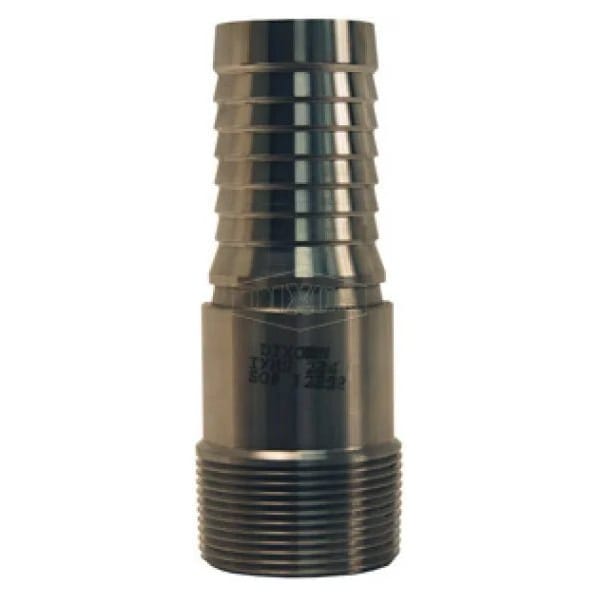 Internal Expansion Sanitary Stem, 4 in Nominal, MNPT End Style, 304 SS, Domestic