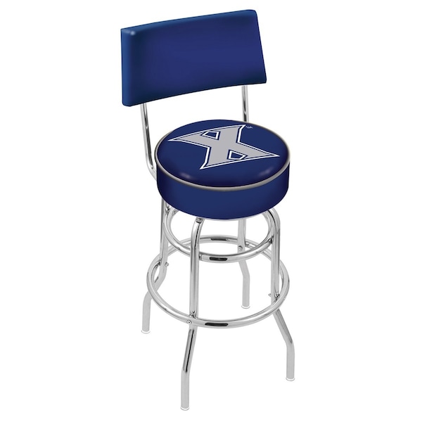 25" Chrome 2-Ring Xavier Swivel Bar Stool, Back