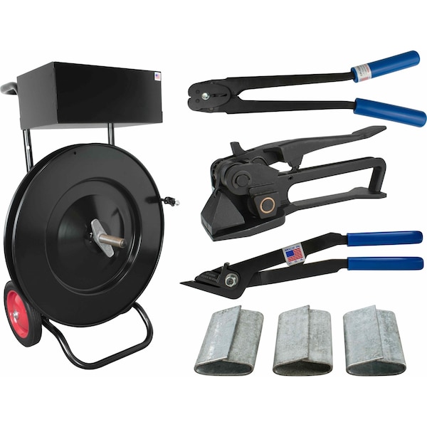 Steel Kit Compact for 12 Steel Strapping, Closed Seals