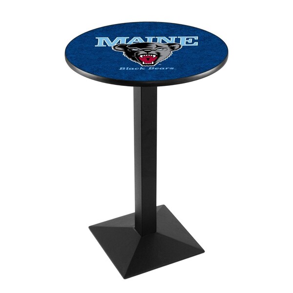 42" Blk Wrinkle Maine Pub Table, 36" dia. Top