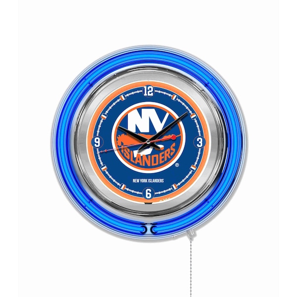 New York Islanders Double Neon 15" Clock, NHL