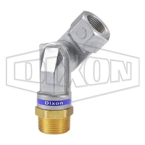 Multi-Plane Hose Swivel, 1 x 3/4 in Nominal, MNPT x FNPT, Aluminum, Domestic