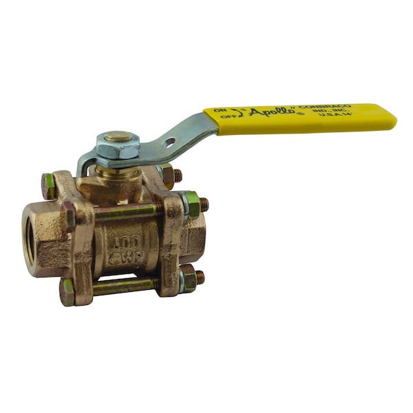 1/2" FNPT Bronze Ball Valve Inline