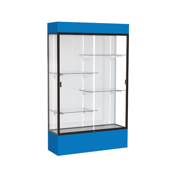 Lighted Floor Display Case 48x80x16, White