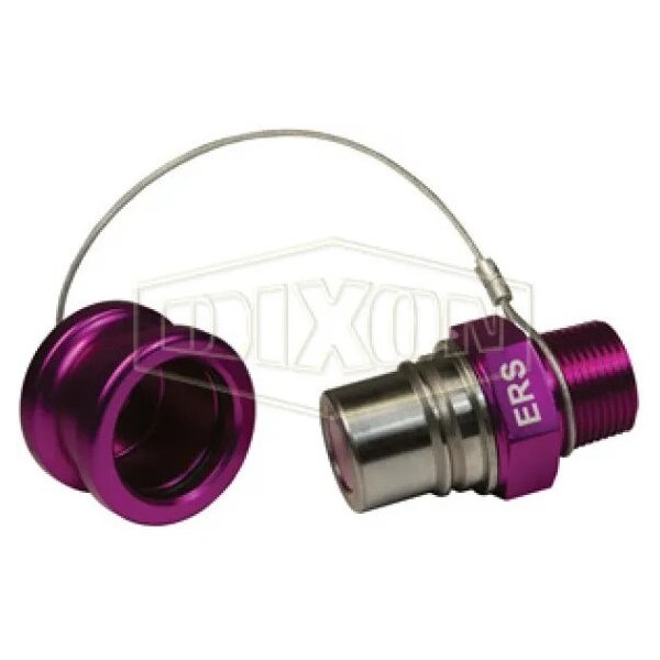 High Flow FloMAX Engine Oil Receiver, Adapter, 3/4 in, Quick Connect Coupler x MNPT, Anodized Alumin