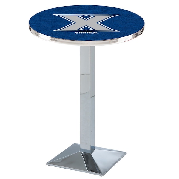 42" Chrome Xavier Pub Table, 36" dia. Top