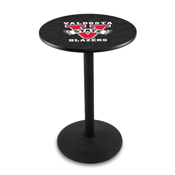 42" Blk Wrinkle Valdosta State Pub Table, 36" dia. Top