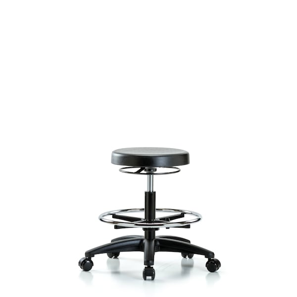 Bench Stool, Med, Poly, CF, Casters