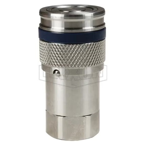 DQC HT Flushface Female Coupler, 3/4-14 Nominal, Female BSPP, 316 SSss Steel