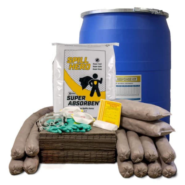 Spill Kit, Universal, 55 gal.