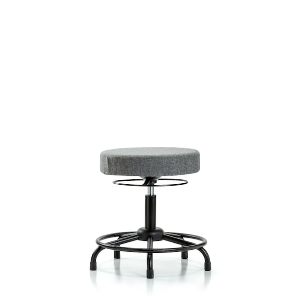 Desk Stool, Fabric, RT, Glides, Gry