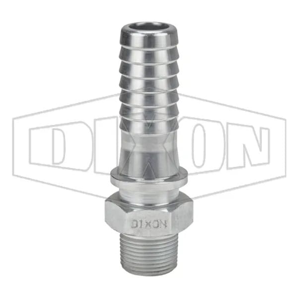 MS16X 12 Boss Hose Stem, 3/4 x 1 in, MNPT x Hose Shank, Steel, Domestic