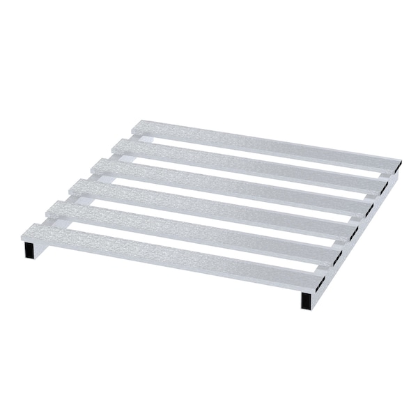 Aluminum Skid, 48 in L, 47.875 in W, 4 H