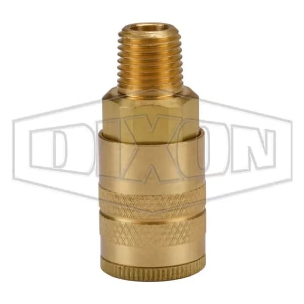 Air Chief Industrial Automotive Male Quick Connect Coupler, 1/8-27 Nominal, 300 psi Pressure, Brass,