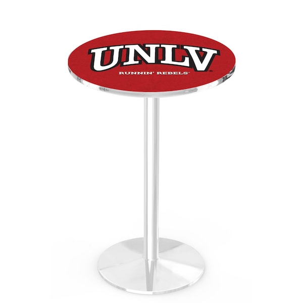 42" Chrome UNLV Pub Table, 36" dia. Top