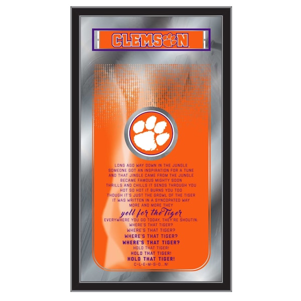 Clemson 26" x 15" Fight Song Mirror