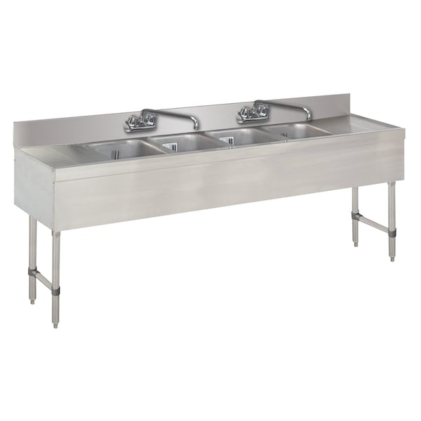 Special Value Sink Unit 4-compartment 96 in.W x 18 in.D x 33 in.H overall