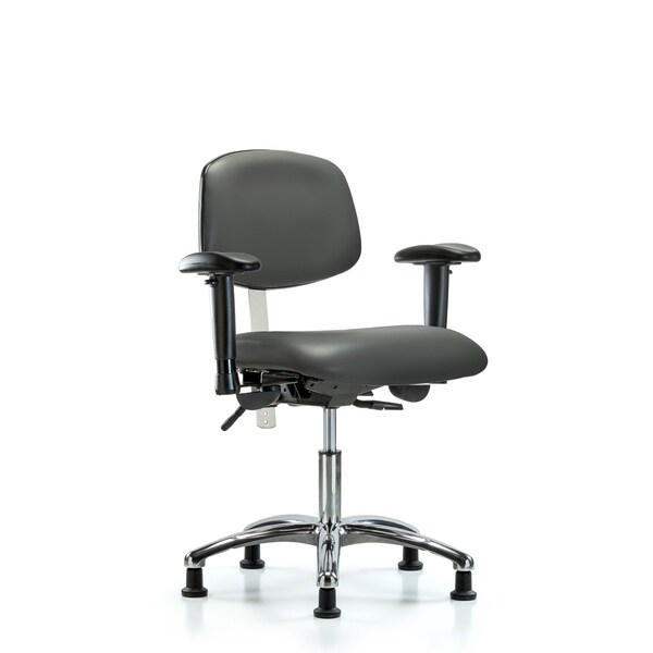 Vinyl Clean Room Chair, Adjustable Arms