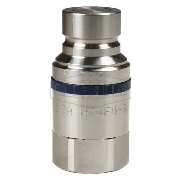 DQC HT Flushface Female Plug, 3/4-14 Nominal, Female BSPP, 316 SSss Steel