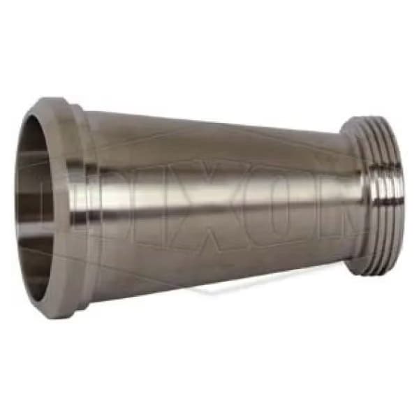 Concentric Reducer, 3 x 2-1/2 in, Plain Beveled Seat x Thread Beveled Seat, 304 SS, Domestic