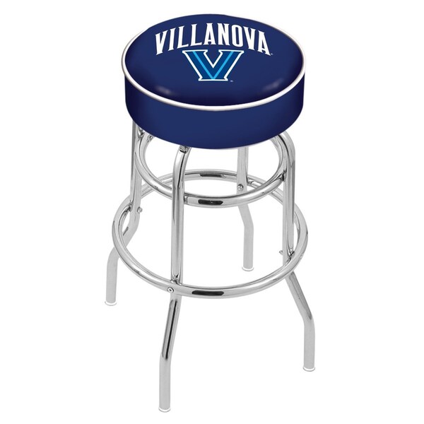 25" Villanova Cushion Seat, 2-Ring Chrome Swivel Bar Stool