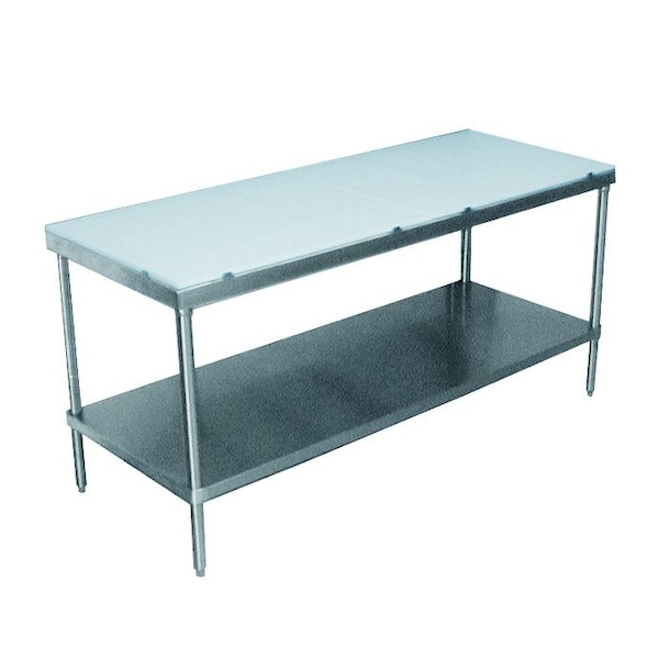 Poly-Top Work Table 108 in.W x 30 in.D 5/8 in. thick Poly-Vance top
