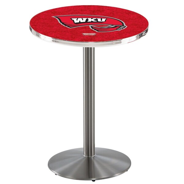 42" Stainless Steel Western Kentucky Pub Table, 36" dia. Top