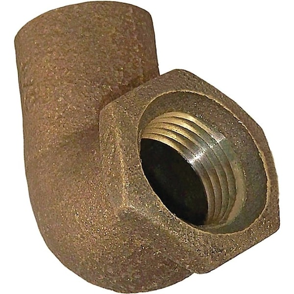 Pipe Elbow, 12 x 34 in, Sweat x FIP, 90 deg Angle, Copper
