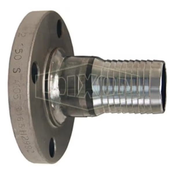 King Combination Nipple, 1-1/2 in x 4-13/32 in L Flange x Hose Shank, Carbon Steel, Domestic