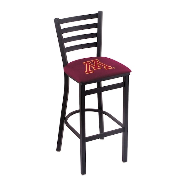 25" Blk Wrinkle Minnesota Stationary Counter Stool, Ladder Back