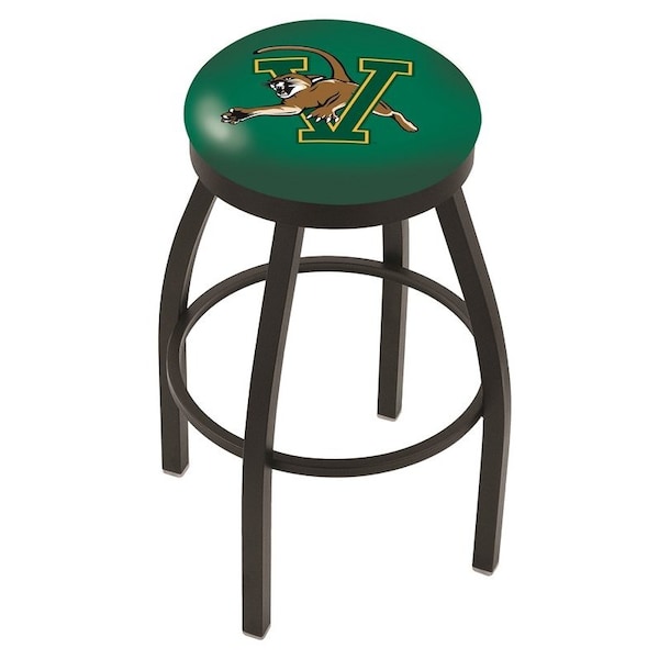 25" Blk Wrinkle Vermont Swivel Bar Stool, Accent Ring