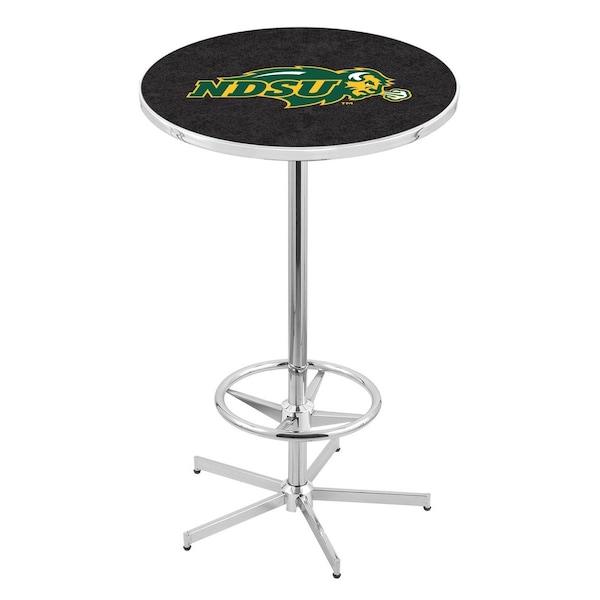 42" Chrome North Dakota State Pub Table, 36" dia. Top