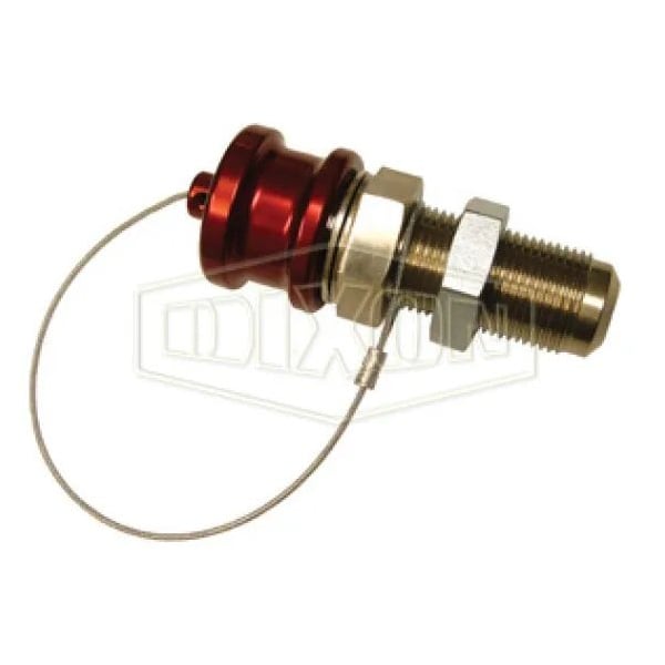 FloMAX Standard Engine Oil Bulkhead Receiver with Cap, 3/4 in Nominal, Male JIC, Aluminum, Domestic