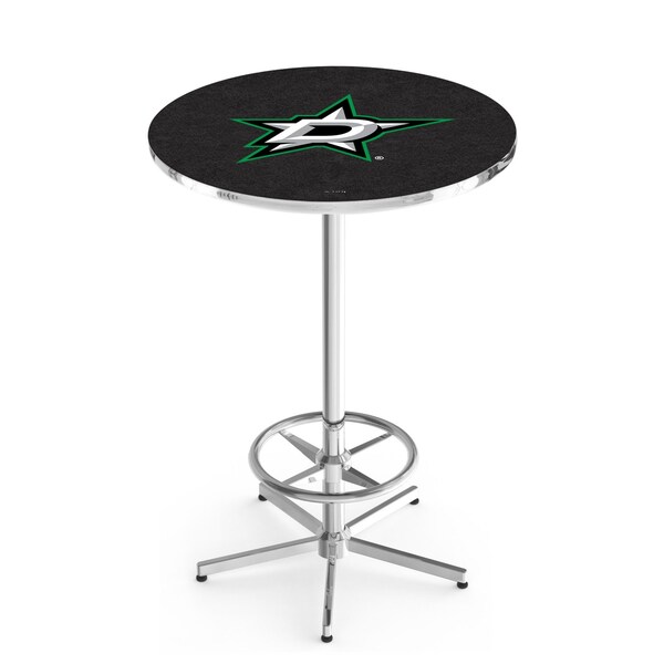 42" Chrome Dallas Stars Pub Table, 36" dia. Top