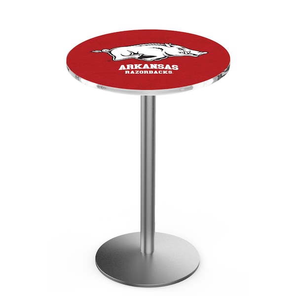 42" Stainless Steel Arkansas Pub Table, 36" dia. Top