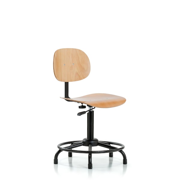 Chair, Wood, Med Bench, RT Glides, Wood, 17-1/2" to 25-1/4" Seat Height, Non-Marring Glides