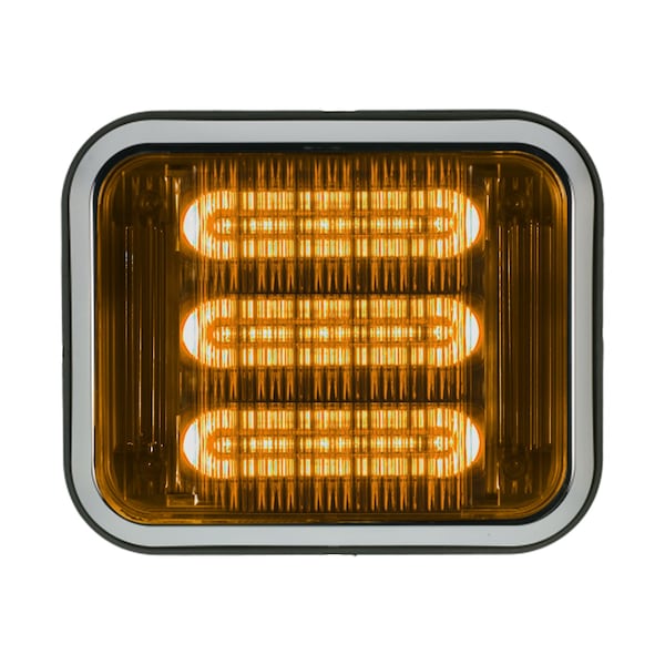 LED PrizmIi With Bezel, Amber, 7"X9"