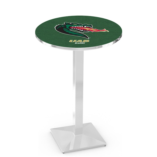 42" Chrome UAB Pub Table, 36" dia. Top
